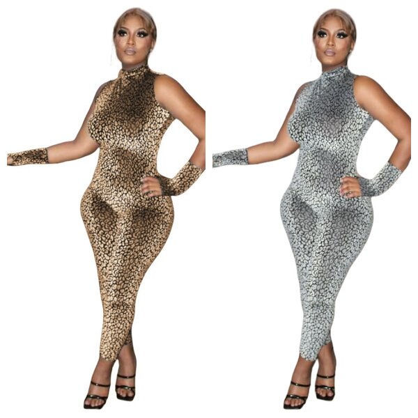 Women Jumpsuit Manufacturer - 2025 New Sexy Backless Leopard Print Overalls