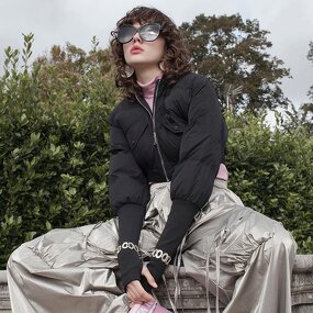 Bubble Coat Manufacturer - Warm Thermal Cotton Stand Neck Cropped Down Jacket