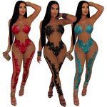 Sequin Jumpsuit Manufacturer - Custom Strapless Full Length Bodycon Club Jumpsuit