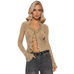 Women Crop Top Manufacturer - Y2k Lace Club Wear Long Sleeve Sexy Top