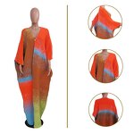 Long Cardigan Manufacturer - Thick Multi Color Patchwork Knitted Long Coat