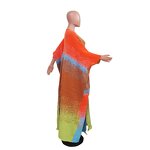 Long Cardigan Manufacturer - Thick Multi Color Patchwork Knitted Long Coat