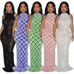 Evening Dress Manufacturer - Custom Sleeveless Elegant Beaded Black Party Dress