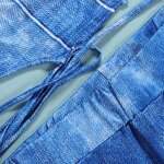 Plus Size Two-Piece Set Manufacturer - New Arrival Denim Printed Two-Piece Set