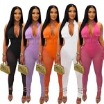 Women Jumpsuit Manufacturer - 2025 See Through Mesh Bodycon Sleeveless Playsuit