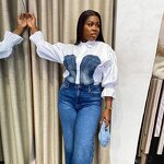 Women Denim Shirt Manufacturer - Wholesale American Style Patchwork Crop Shirt