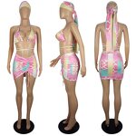 Bikini Set Manufacturer - Custom Brazilian Halter Swimwear 3 Pieces Set