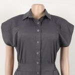 Women Jumpsuit Manufacturer - Wholesale V Neck Short Sleeve Drawstring Waist Jumpsuit