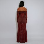 Evening Dress Manufacturer - Custom See Through Lace Stretchy Long Sleeve Dress