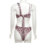 One Piece Swimwear Manufacturer - Custom Leopard Print Asymmetrical Swimsuit