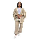 Women Sweater Set Manufacturer - Thick Winter Loose Cardigan Pant Outfit