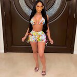 Bikini Set Manufacturer - Custom Colourful Print Bikini Top and Shorts Set