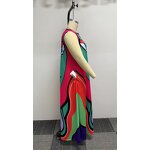 Plus Size Maxi Dress Manufacturer - Wholesale Colorful Printed Sleeveless Dress