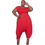 Plus Size Jumpsuit Manufacturer - Wholesale Wide Leg Romper Bodysuit 4XL