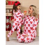 Pajama Set Manufacturer - Hot Sale Mother Daughter Matching Heart Print Set