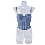 Women Crop Top Manufacturer - Custom Y2k Eyelash Lace Trim Backless Corset Top