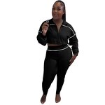 Women Tracksuit Manufacturer - Wholesale Custom Logo Cropped Zip Jacket Set