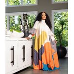 Kaftan Dress Manufacturer - 2025 Spring Casual Printed Batwing Swing Dress