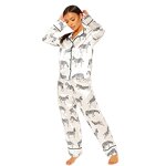 Pajama Set Manufacturer - Plus Size Wonder Woman Silk Animal Print Set