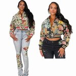 Knitted Jacket Manufacturer - Custom Acid Wash Vintage Crop Jacquard Jacket