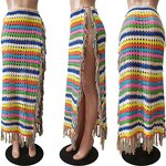 Beach Cover Up Manufacturer - Custom Crochet See Through Mesh Midi Skirt