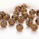 Wholesale Bling Resin Rhinestone Ball Beads for Diy Pen Jewelry Chain Making Necklace Bracelet Craft