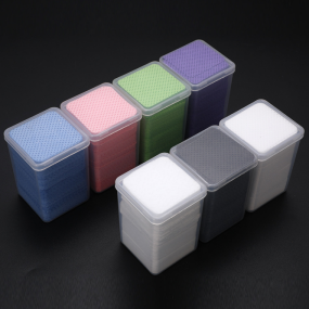 200 Pcs New Color Private Label Purple Black Green Pink  Nail Lint Free Wipes Custom Nail Polish Removal Wipes