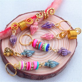Wholesale Fashion Conch Hair Beads Braid Locs Hair Accessories Jewelry for Dreadlock Cuffs Charms