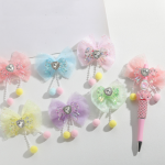 1pc Bow Shape Heart Rhinestone Zircon Handmade Loose Beads for DIY Pen Phone Chain Accessories