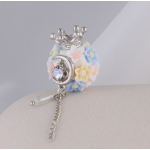 Glow-in-the-Dark Acrylic Straight Hole Ball Beads With Pendant Flower Bead for Pen DIY Phone Jewelry Accessories