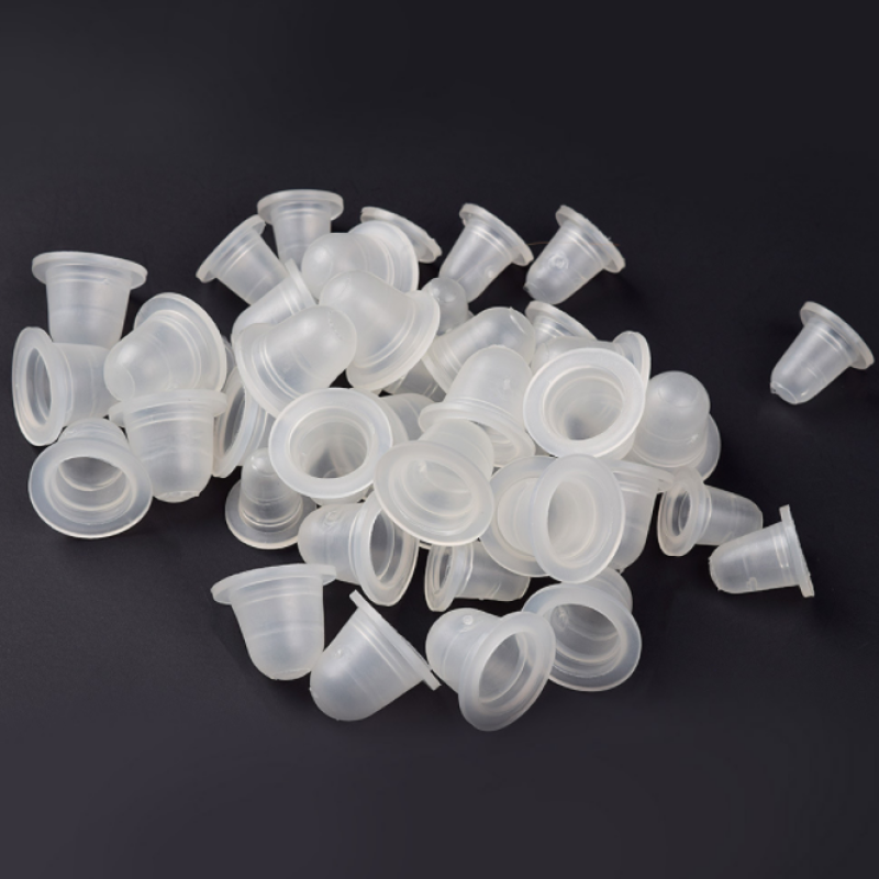 100pcs Disposable Microblading Supplies Tools Soft Silicone Pigment Ink Cup Permanent Makeup Ink Cap