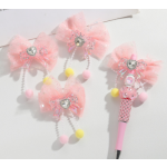 1pc Bow Shape Heart Rhinestone Zircon Handmade Loose Beads for DIY Pen Phone Chain Accessories