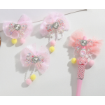 1pc Bow Shape Heart Rhinestone Zircon Handmade Loose Beads for DIY Pen Phone Chain Accessories