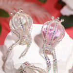 Handmade Rhinestone Chain Balloon UV Plated Acrylic Beads for Pen DIY Phone Chain Jewelry Making Accessories