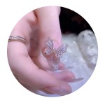 批发豪华移动蝴蝶锆石首饰装饰指甲艺术魅力装饰3D指甲配件