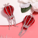 Handmade Rhinestone Chain Balloon UV Plated Acrylic Beads for Pen DIY Phone Chain Jewelry Making Accessories