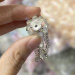 Lxxury Rhinestone Crown Opal Beads for Pen DIY Beads With Diamond Chain Phone Jewelry Making Accessories