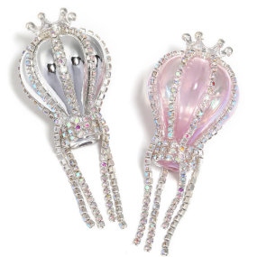 Handmade Rhinestone Chain Balloon UV Plated Acrylic Beads for Pen DIY Phone Chain Jewelry Making Accessories