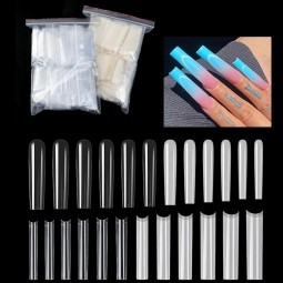 批发Xxxl 504pcs/袋加长芭蕾舞者假指甲全覆盖法国长方形假指甲提示供应商