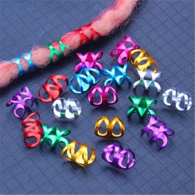 Hot Sale Beauty Metal Hair Coils Rings Dreadlocks Hair Braid Cuff for Synthetic Braid Hair Decoration Accessories