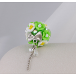 Glow-in-the-Dark Acrylic Straight Hole Ball Beads With Pendant Flower Bead for Pen DIY Phone Jewelry Accessories