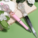 Handmade Rhinestone Chain Balloon UV Plated Acrylic Beads for Pen DIY Phone Chain Jewelry Making Accessories