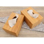Napkin Holder Manufacturer - Eco-friendly Bamboo Wood Square Tissue Box