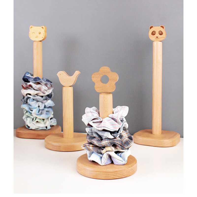 Paper Towel Rack Manufacturer - Modern Solid Wood Vertical Space-Saving Storage