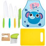 Knife Set for Kids Manufacturer - 7-Piece Montessori Wooden Plastic Serrated Set