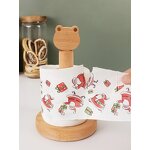 Paper Towel Holder Manufacturer - Eco-Friendly Wooden Free-standing Non-slip Rack