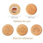 Wood Coaster Manufacturer - Custom Logo Magnetic Bottle Opener Wedding Gift