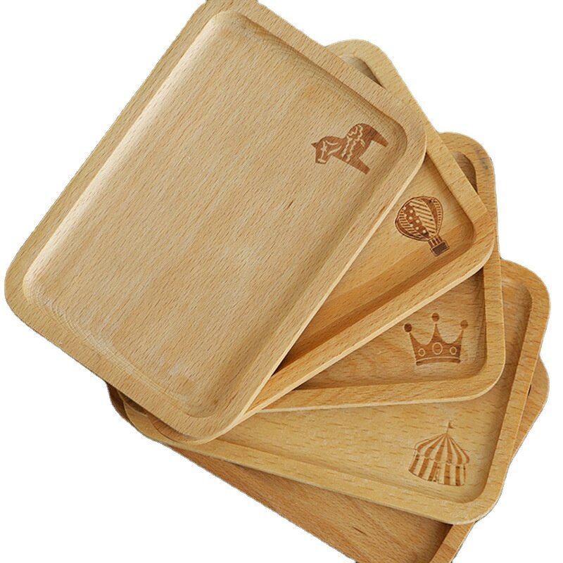 Serving Tray Manufacturer - OEM Wholesale Natural Wooden Platter with Handles