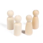 Peg Dolls Manufacturer - Unpainted Handmade Wooden Teething Toys Newborn Gifts