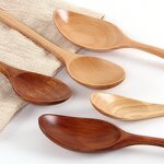 Soup Spoon Manufacturer - Custom Long Handle Japanese Ramen Mini Wooden Spoon